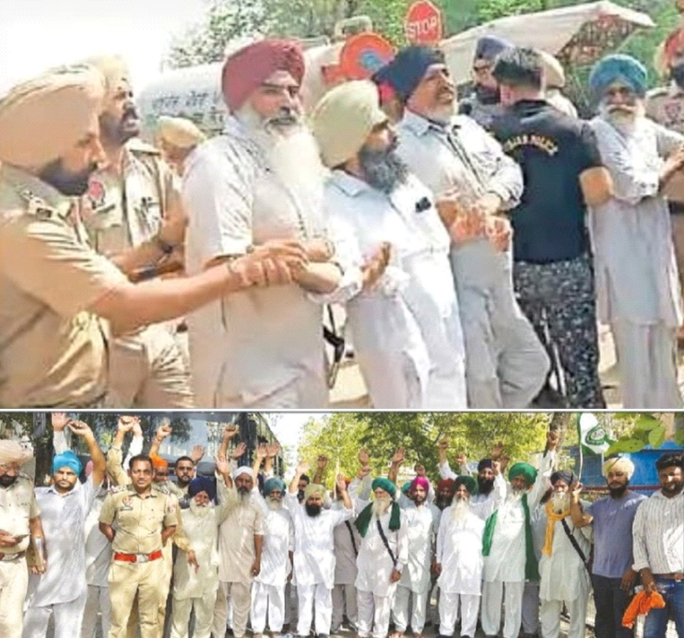 Police sent the leaders opposing the laying of sewer pipes to jail.